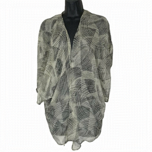 WINTER Kate !00% Vintage Silk Kimono Style Oversized Size XS